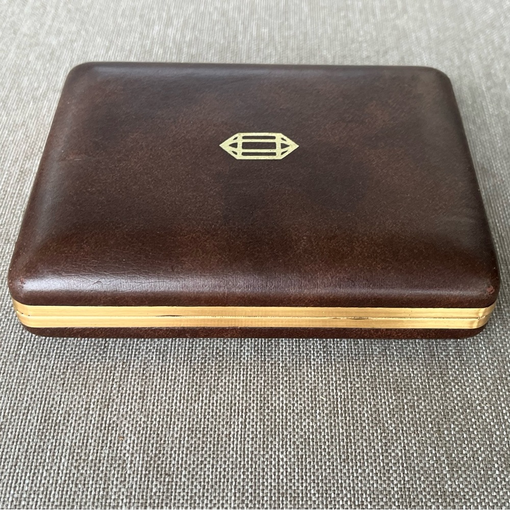 VTG Bulova Accutron Quartz Empty Watch Box Brown 5.6"x4.5"x1.2"